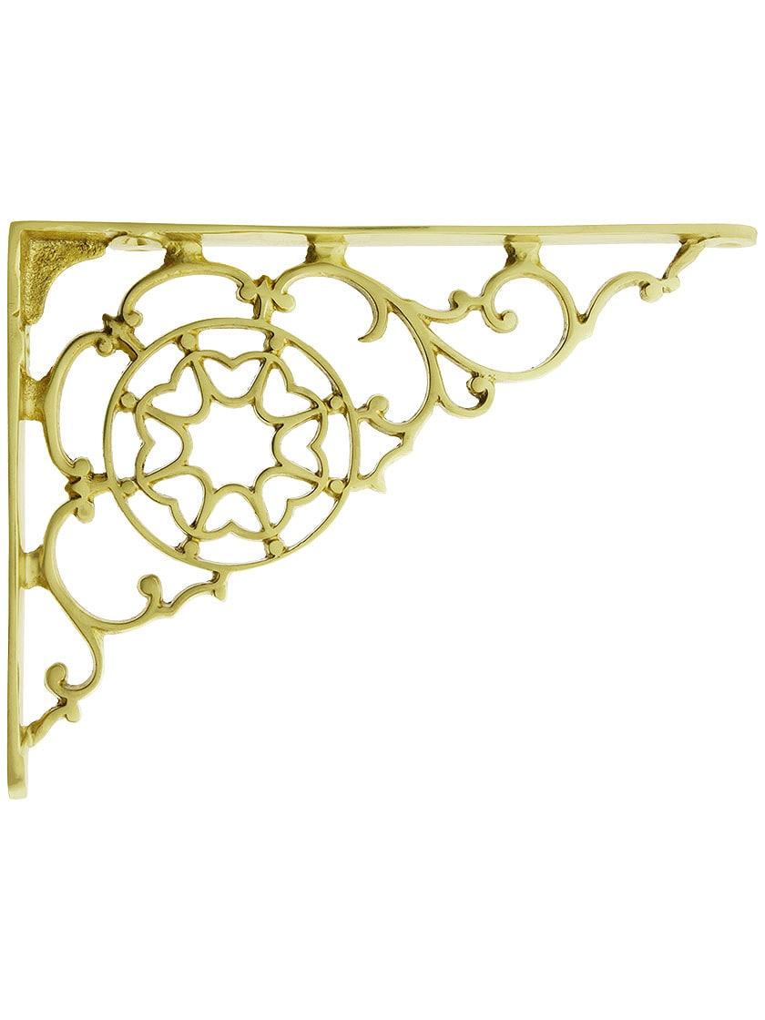 Brass Shelf Brackets |   Brass Victorian-Style Shelf Bracket – 5 7/8″ x 7 7/8″ Brass Shelf Brackets Brass Shelf Brackets