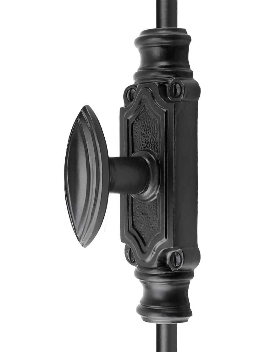 Casement Bolts |   Classic Iron Cremone Bolt – 9-Foot Length Casement Bolts Antique Iron/Matte Black