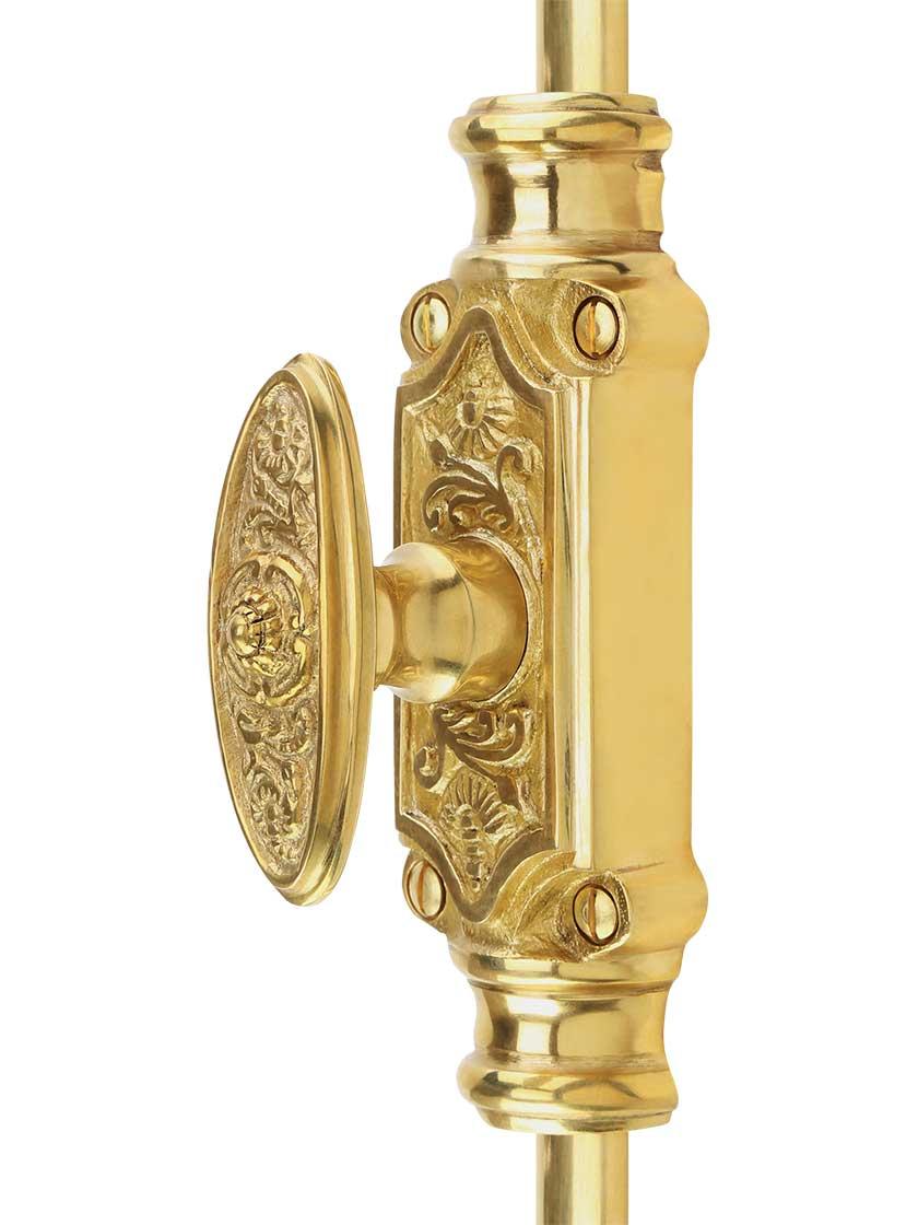 Casement Bolts |   Filigree Brass Cremone Bolt – 6-Foot Length Casement Bolts Casement Bolts