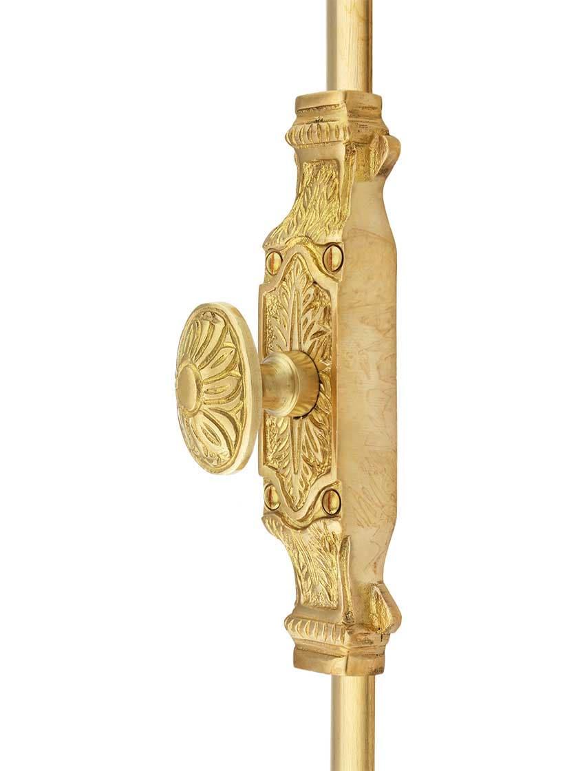 Casement Bolts |   Floral Brass Cremone Bolt – 6-Foot Length Casement Bolts Casement Bolts