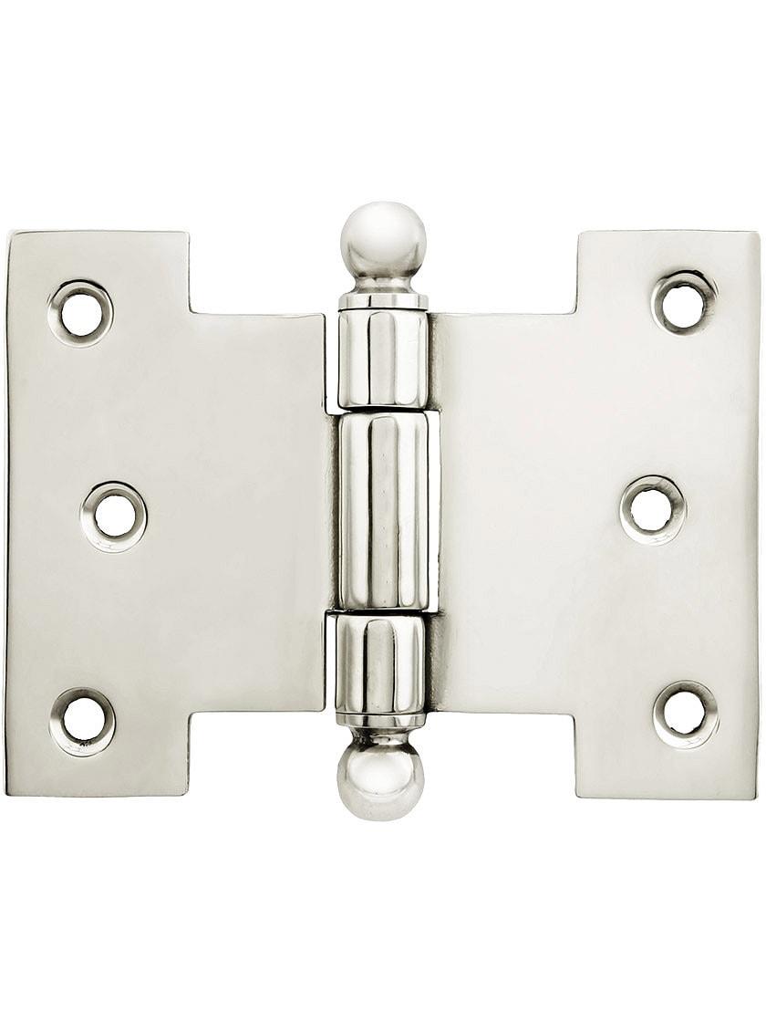 Casement Hinges |   Solid-Brass Parliament Hinge with Ball Tips – 2 1/2-Inch x 3 1/2-Inch Casement Hardware Casement Hinges