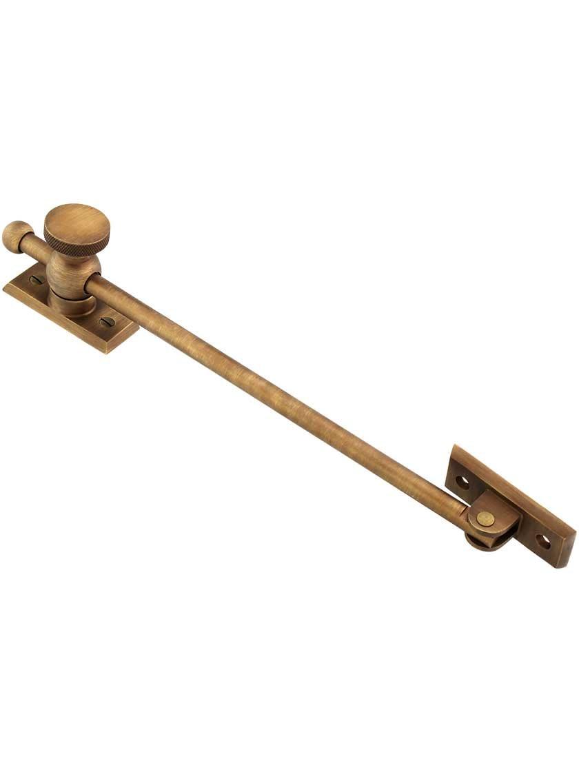 Casement Stays |   10″ Premium Casement Window Adjuster with Beveled Bases Casement Hardware Antique Brass/Oil-Rubbed Bronze/Polished Brass/Polished Nickel/Satin Nickel/Un-Lacquered Brass