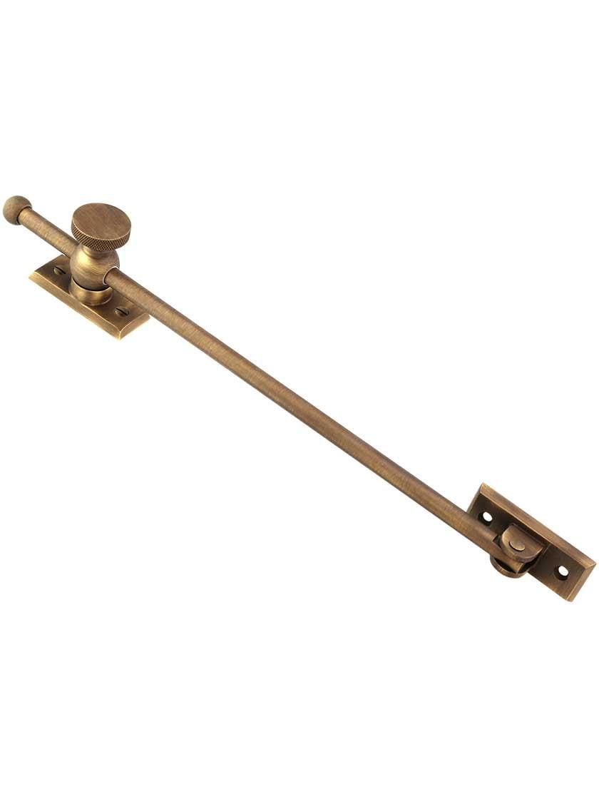 Casement Stays |   12″ Premium Casement Window Adjuster with Beveled Bases Casement Hardware Antique Brass/Oil-Rubbed Bronze/Polished Brass/Polished Nickel/Satin Nickel/Un-Lacquered Brass