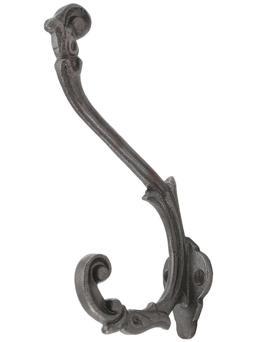 Cast Iron Hooks |   Decorative Coat Hook Antique Iron/Matte Black