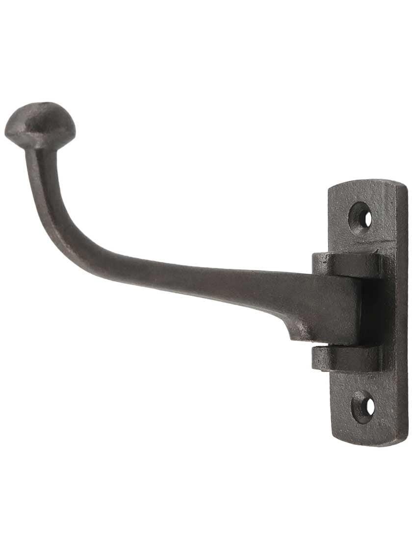 Cast Iron Hooks |   Ellis Cast-Iron Swivel Coat Hook Cast Iron Hooks Antique Iron/Matte Black