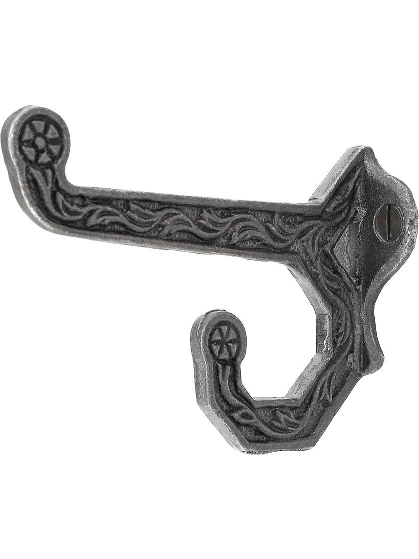 Cast Iron Hooks |   Hartford Cast-Iron Double Hook Cast Iron Hooks Antique Iron