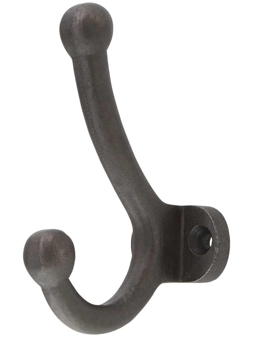 Cast Iron Hooks |   Small Classic Cast-Iron Hook Cast Iron Hooks Antique Iron/Matte Black