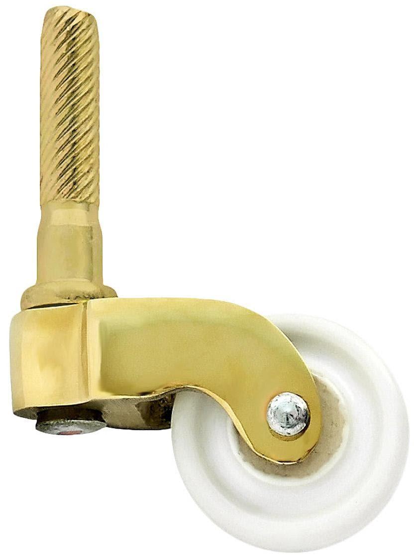 Casters |   Solid-Brass Stem Caster with Porcelain Wheel – 1″ Diameter Casters Casters