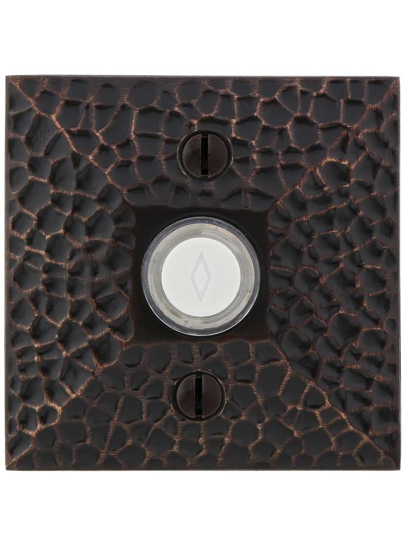 Doorbells & Knockers |   Doorbell Button with Hammered Surface Rosette Doorbells & Knockers Doorbells & Knockers