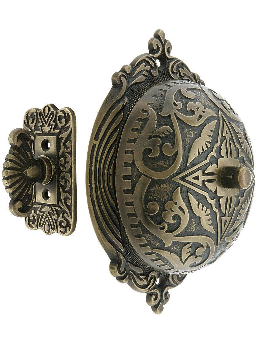 Doorbells & Knockers |   Eastlake Style Twist Door Bell In Solid Brass Doorbells & Knockers Antique Brass/Oil-Rubbed Bronze/Polished Brass