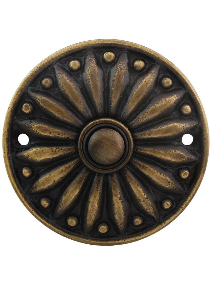 Doorbells & Knockers |   French Regency Solid-Brass Doorbell Button Doorbells & Knockers Antique Brass/Oil-Rubbed Bronze/Polished Brass