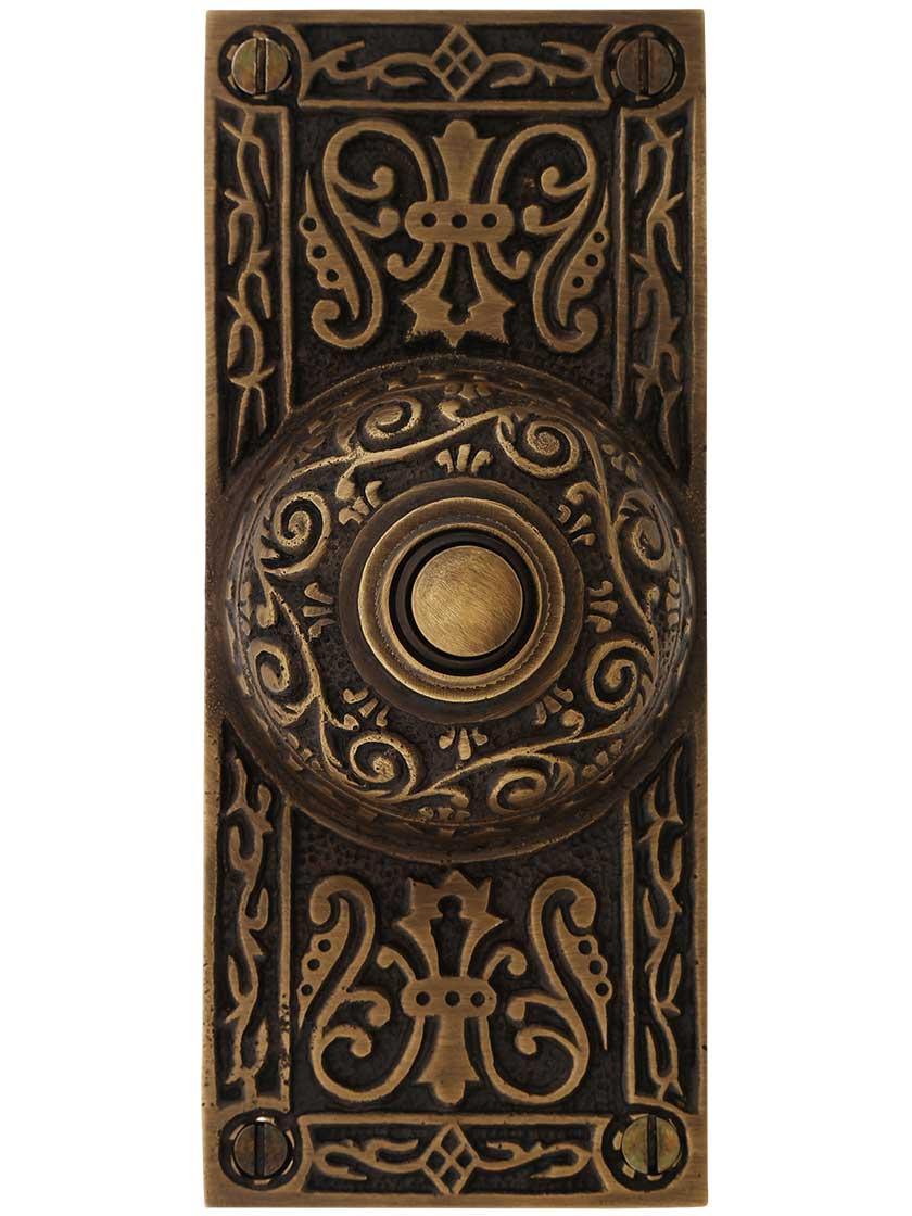 Doorbells & Knockers |   Large Victorian Solid-Brass Doorbell Button Doorbells & Knockers Antique Brass/Oil-Rubbed Bronze/Polished Brass