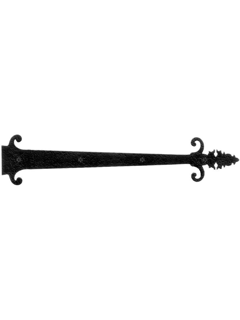 Dummy Hardware |   Rough Forged Iron Dummy Hinge Strap With Fancy Warwick Pattern Dummy Hardware Dummy Hardware