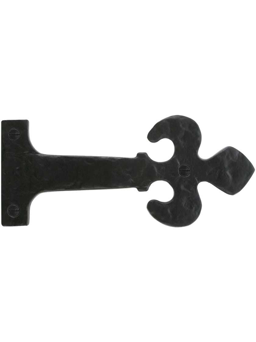 Dummy Hardware |   Rustic Cast Iron Dummy Strap With Fleur De Lis Motif Dummy Hardware Dummy Hardware