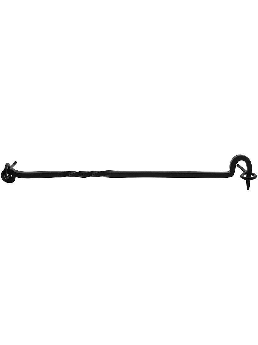 Fasteners |   15 1/2″ Forged Iron Hook & Eye With Black Powder-Coated Finish Fasteners Fasteners