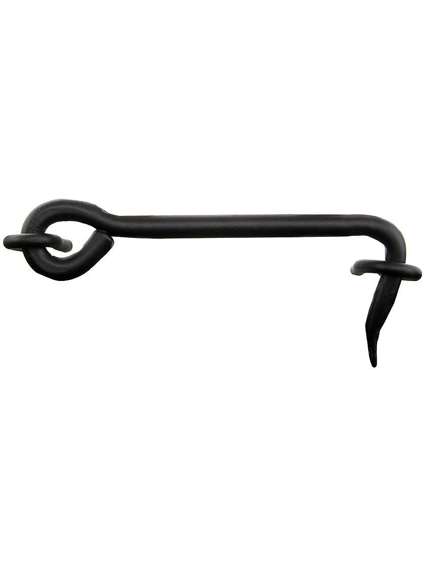 Fasteners |   4″ Forged Stainless Steel Hook & Eye With Black Powder-Coated Finish Fasteners Fasteners