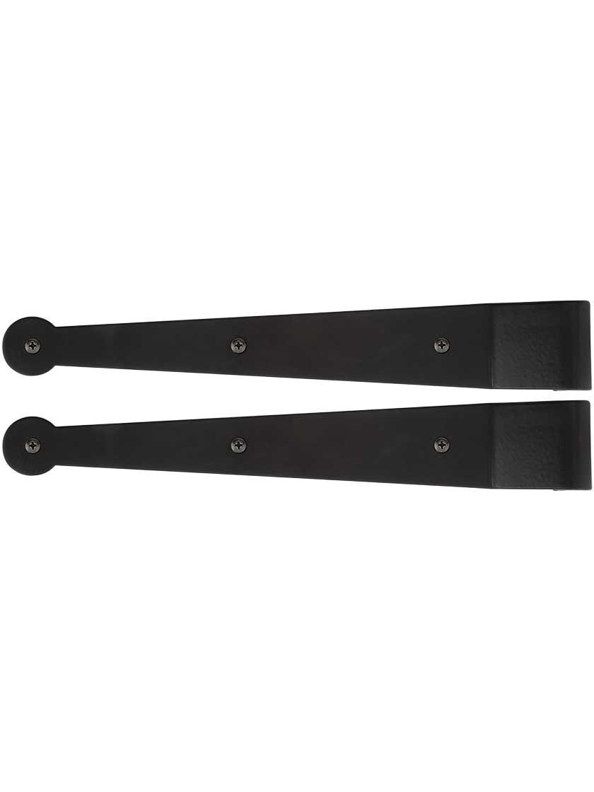 Hinge Parts |   Pair of 11 7/8″ Suffolk-Style Hinge Straps – 3/4″ Offset Hinge Parts Hinge Parts