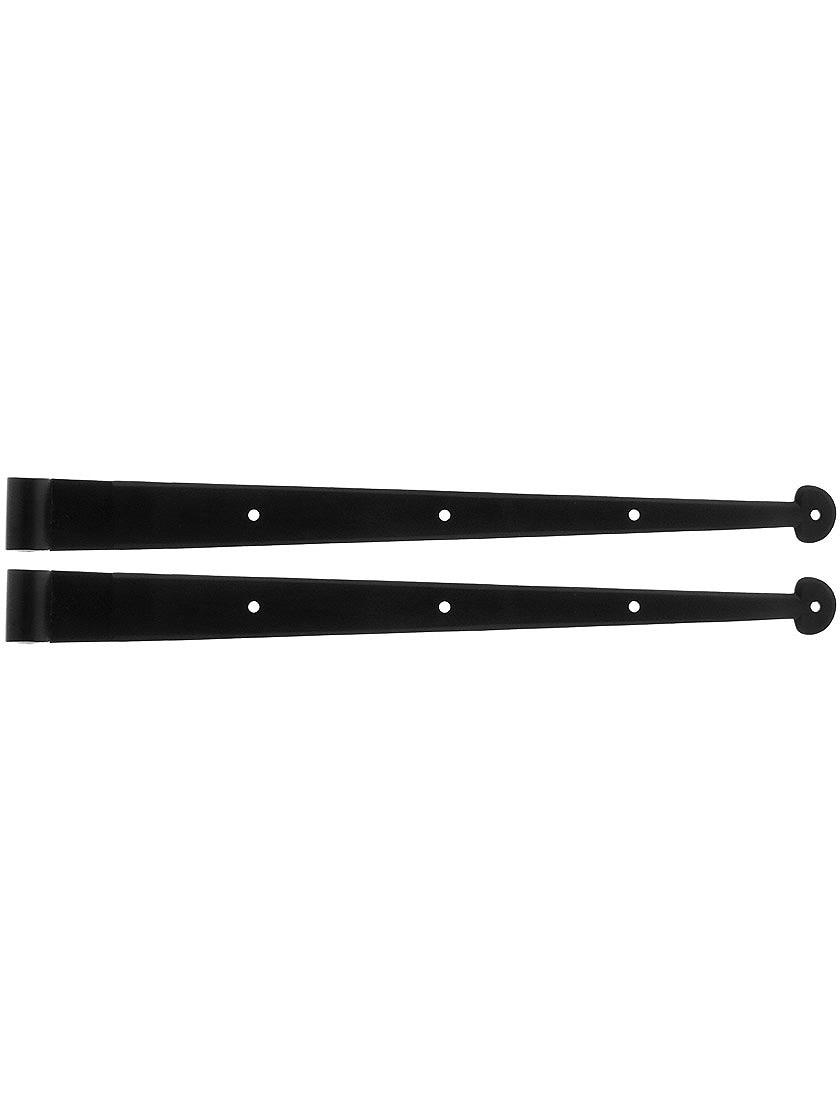 Hinge Parts |   Pair of 18-Inch Galvanized Steel Suffolk Style Hinge Straps With 1-Inch Offset Hinge Parts Hinge Parts