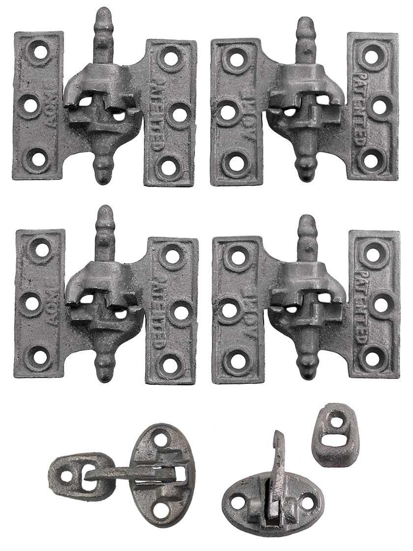 Hinge Sets |   Acme Cast Iron Mortise Shutter Hinges – 3 1/8″ x 2 1/2″ Hinge Sets Hinge Sets