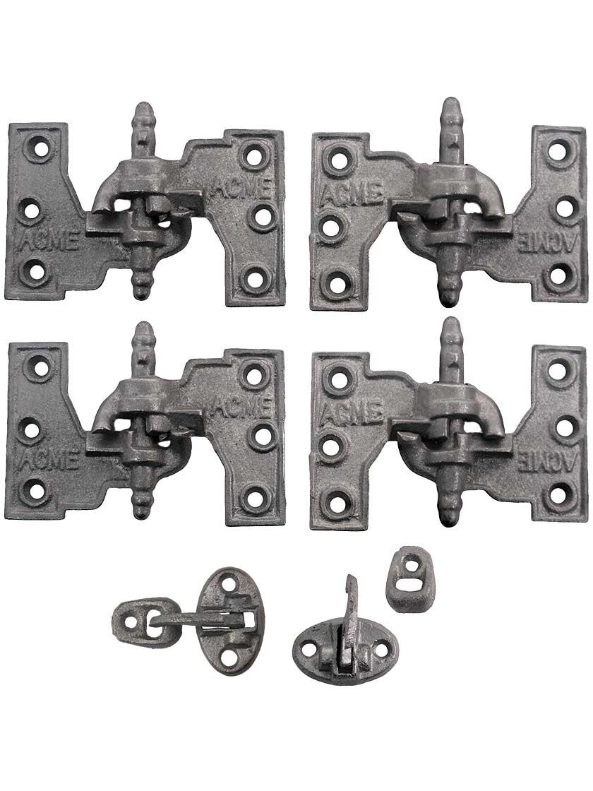 Hinge Sets |   Acme Cast Iron Mortise Shutter Hinges – 4 1/2″ x 2 7/8″ Hinge Sets Hinge Sets