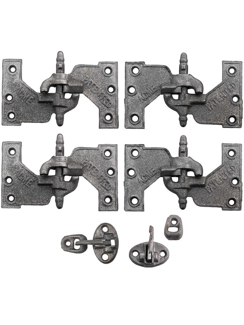 Hinge Sets |   Acme Cast Iron Mortise Shutter Hinges – 5 1/2″ x 3 1/8″ Hinge Sets Hinge Sets