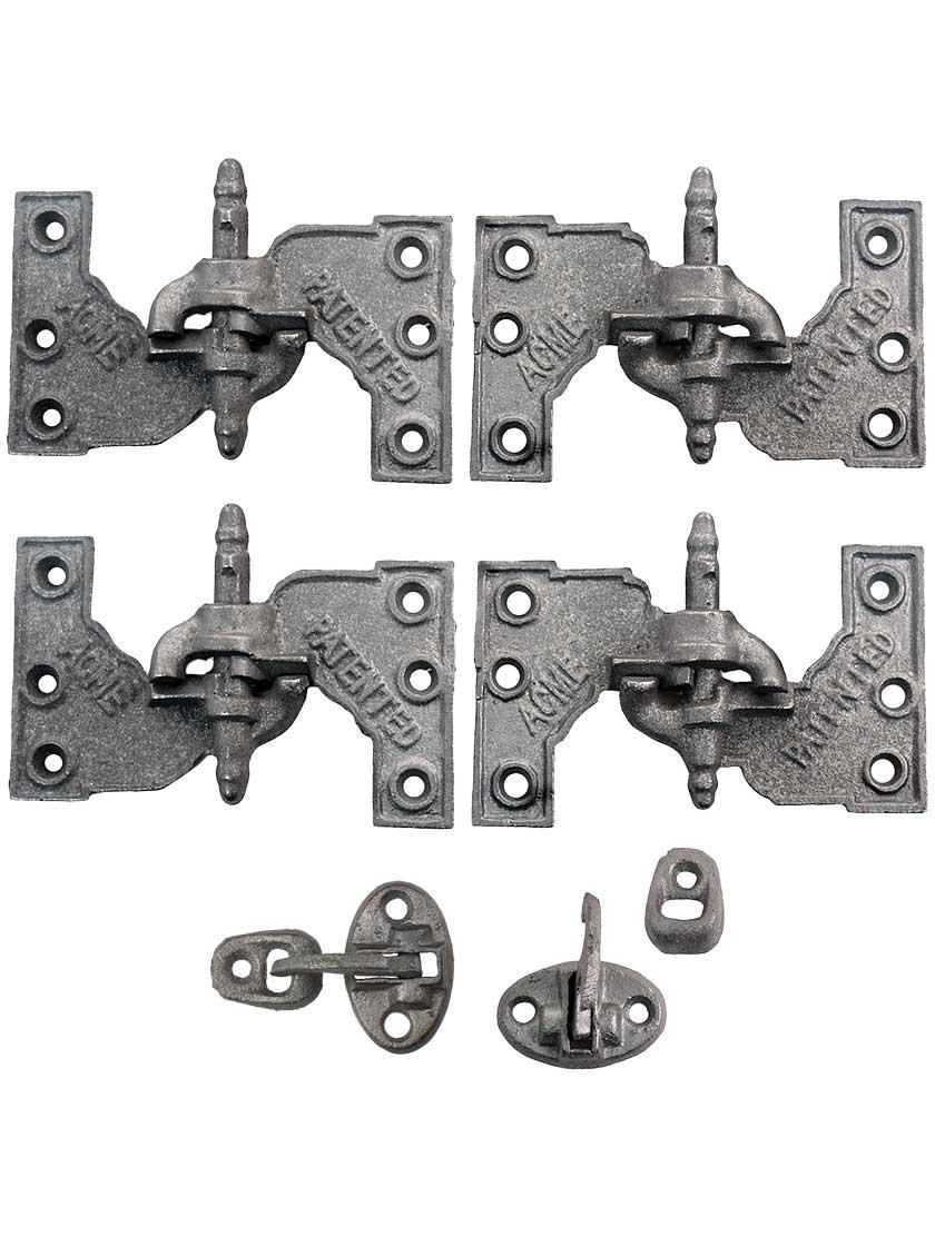 Hinge Sets |   Acme Cast Iron Mortise Shutter Hinges – 5″ x 3″ Hinge Sets Hinge Sets