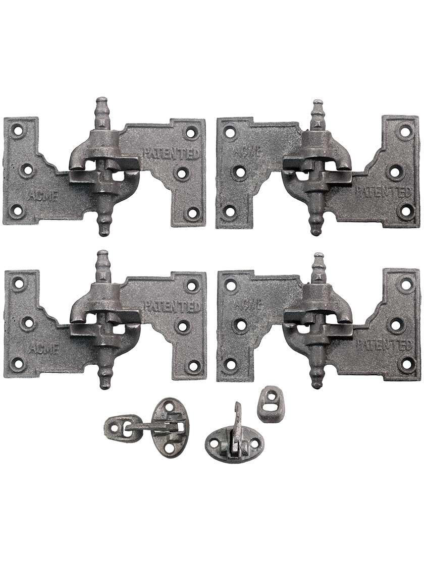 Hinge Sets |   Acme Cast Iron Mortise Shutter Hinges – 6 1/2″ x 3 1/2″ Hinge Sets Hinge Sets