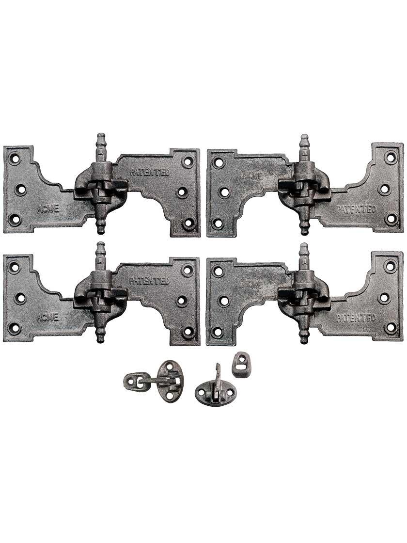 Hinge Sets |   Acme Cast Iron Mortise Shutter Hinges – 9″ x 3 15/16″ Hinge Sets Hinge Sets