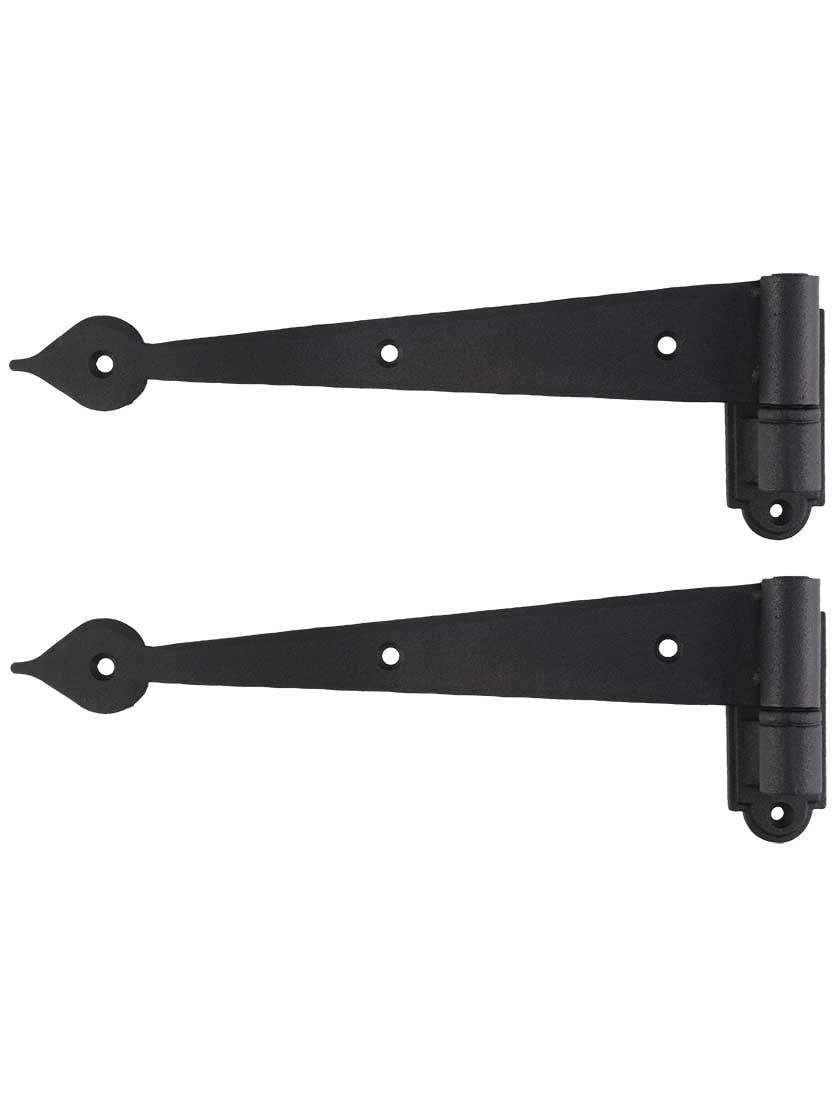 Hinge Sets |   Pair of 9 1/4″ Heart-Tip Shutter Strap Hinges – No Offset and Pintle 1″ Offset Hinge Sets Hinge Sets