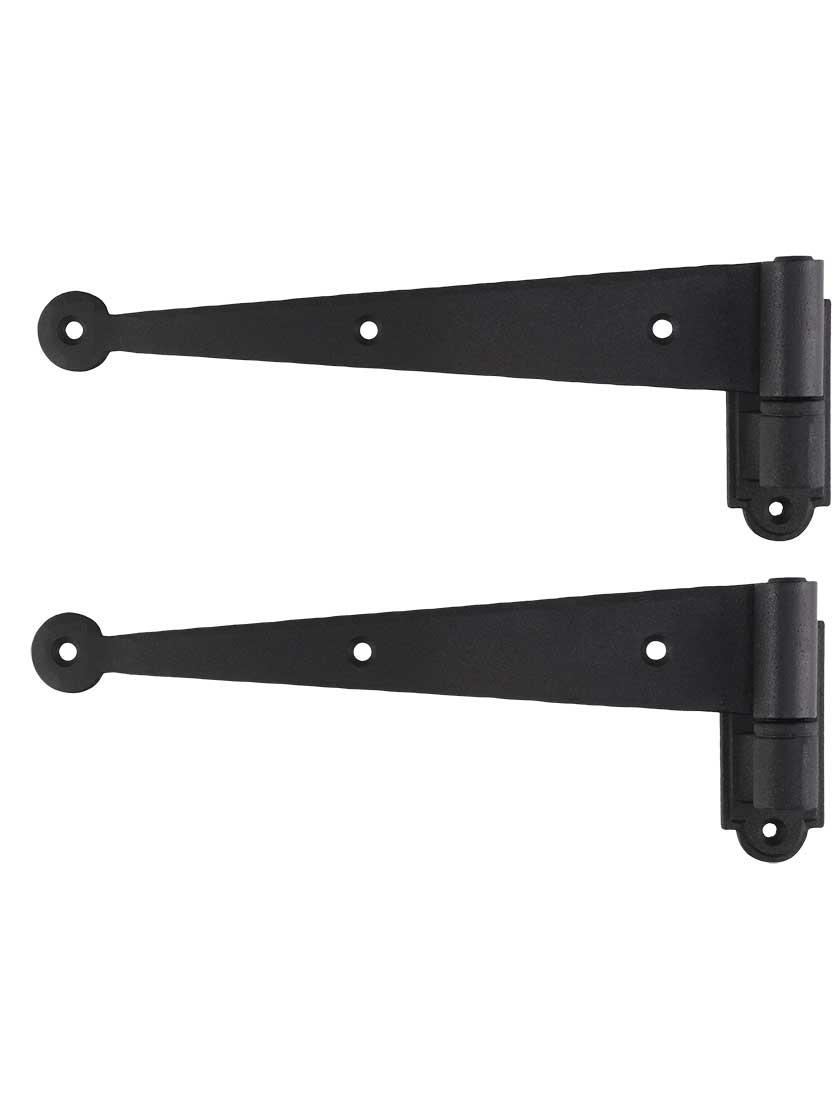 Hinge Sets |   Pair of 9 1/4″ Suffolk-Style Shutter Strap Hinges – No Offset and Pintle 1″ Offset Hinge Sets Hinge Sets