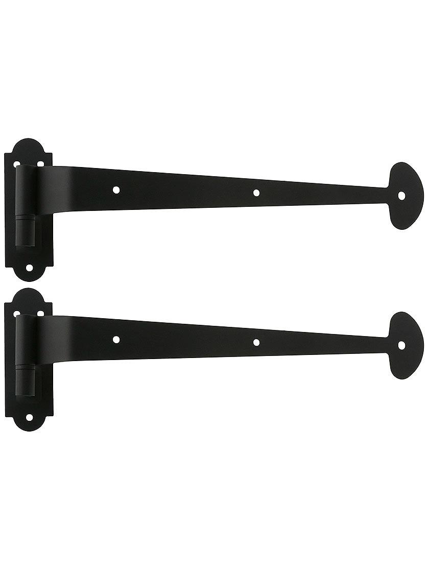 Hinge Sets |   Pair of Bean Tip Shutter Strap Hinges With 1 1/4-Inch Offset Hinge Sets Hinge Sets