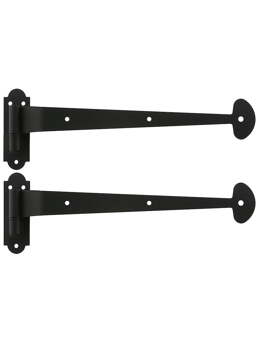 Hinge Sets |   Pair of Bean Tip Shutter Strap Hinges With 1/2-Inch Offset Hinge Sets Hinge Sets