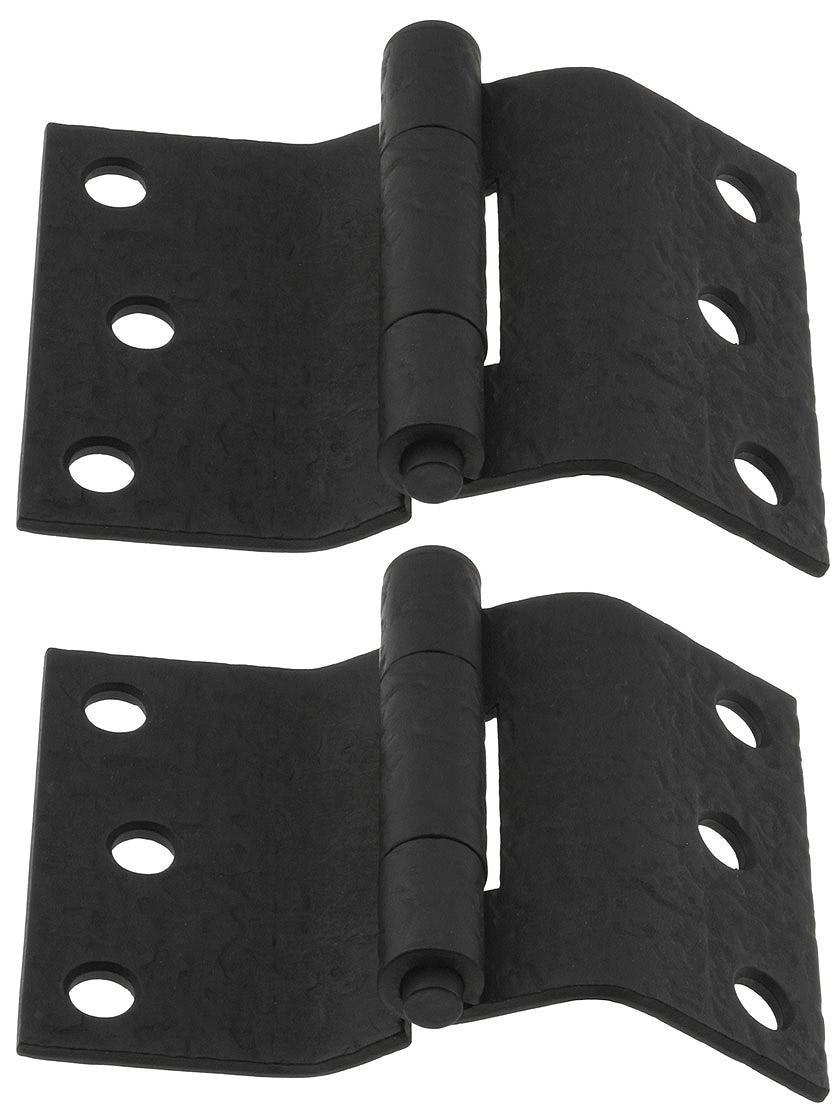 Hinge Sets |   Pair of Forged Iron Offset Mortise Shutter Hinges – 4-Inch x 3-Inch Hinge Sets Hinge Sets