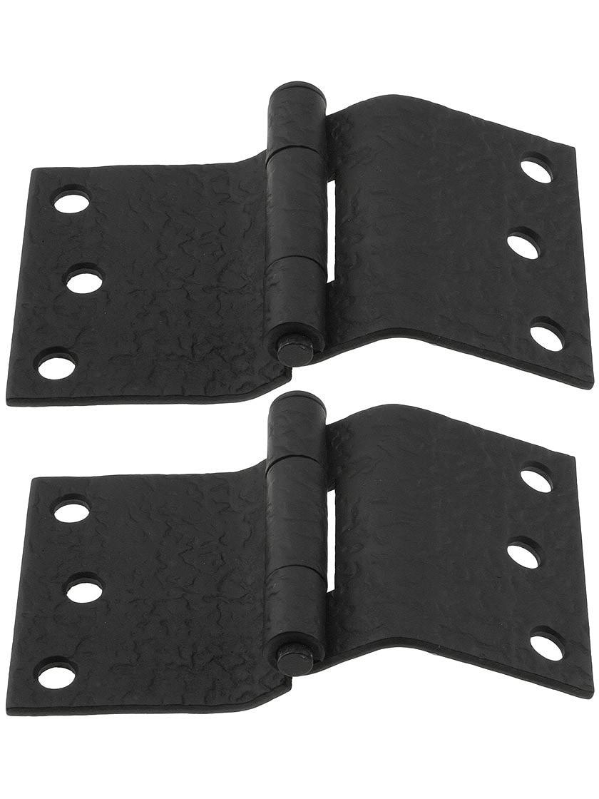 Hinge Sets |   Pair of Forged Iron Offset Mortise Shutter Hinges – 5-Inch x 3-Inch Hinge Sets Hinge Sets