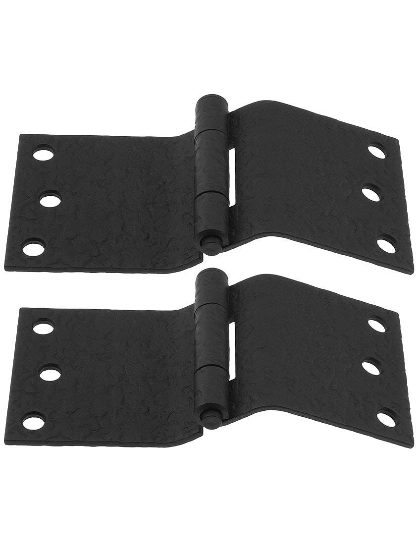 Hinge Sets |   Pair of Forged Iron Offset Mortise Shutter Hinges – 6-Inch x 3-Inch Hinge Sets Hinge Sets