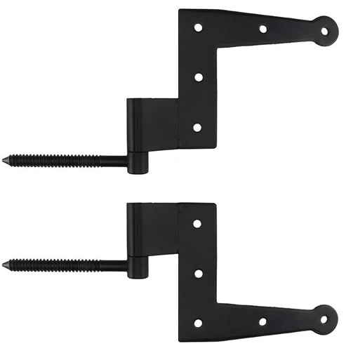 Hinge Sets |   Pair of Suffolk Style Galvanized-Steel “L” Hinges with Lag Pintles – 1/2″ Offset Hinge Sets Hinge Sets