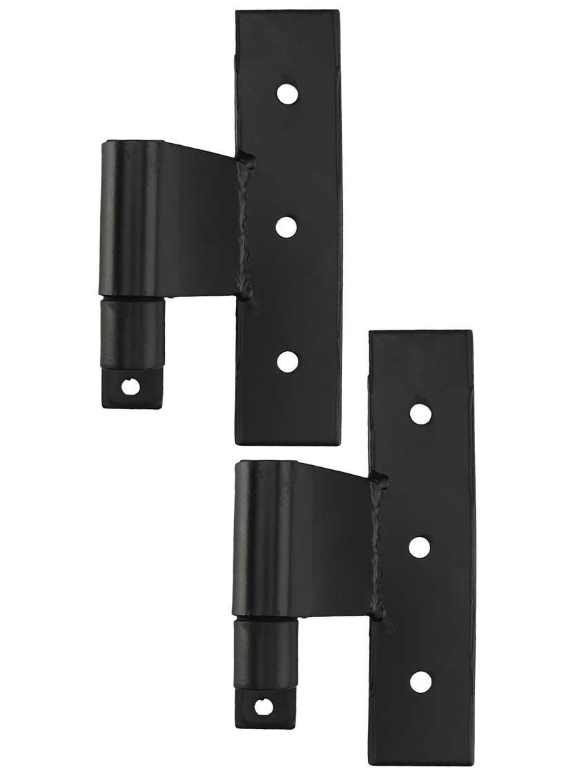 Hinge Sets |   Pair of Suffolk Style Stainless-Steel Middle Hinges with Narrow Plate Pintles – 1 3/4″ Offset Hinge Sets Hinge Sets