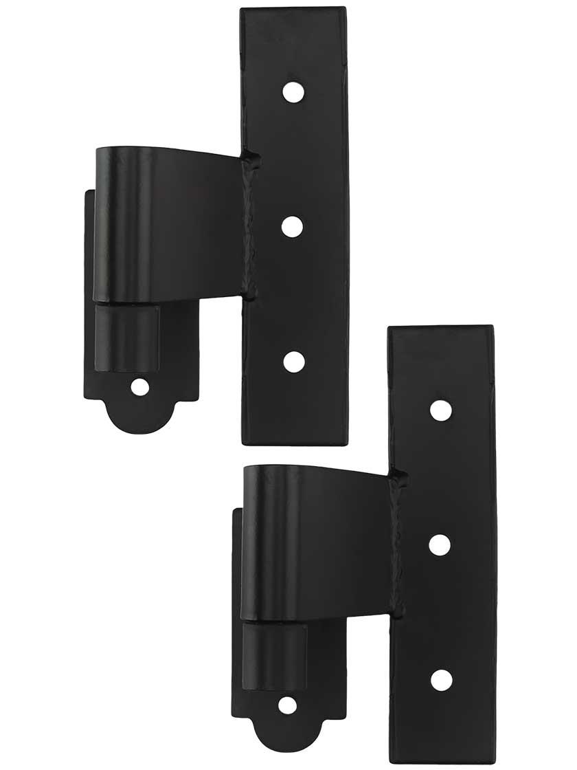 Hinge Sets |   Pair of Suffolk Style Stainless-Steel Middle Hinges with Plate Pintles – 1 3/4″ Offset Hinge Sets Hinge Sets