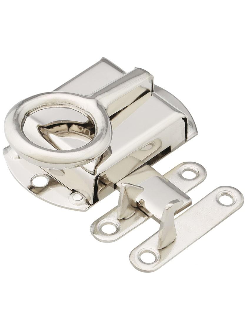 Hoosier Hardware |   Solid Brass Hoosier Left-Hand Cabinet Latch Hoosier & Ice Box Hoosier Hardware