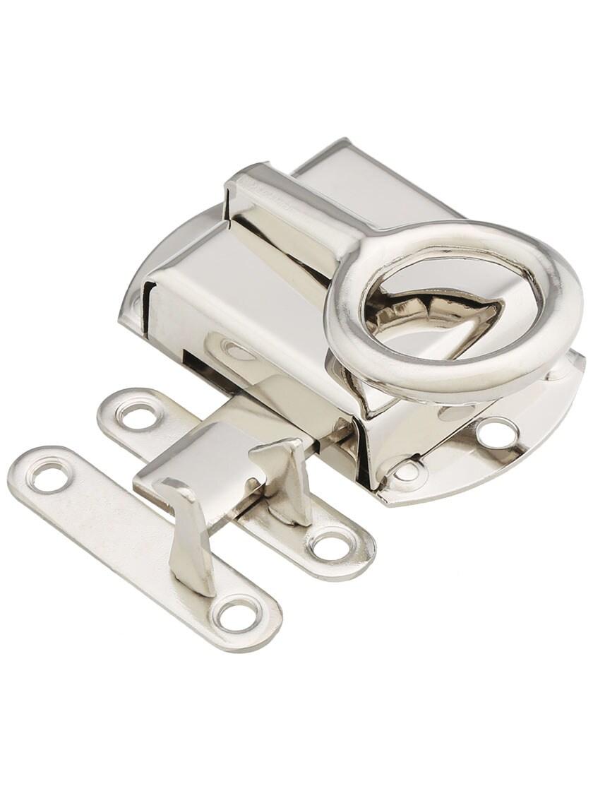 Hoosier Hardware |   Solid Brass Hoosier Right-Hand Cabinet Latch Hoosier & Ice Box Hoosier Hardware