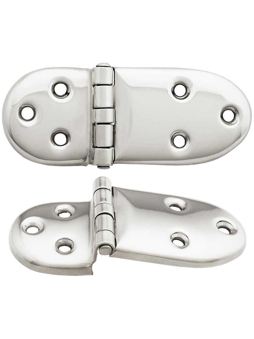 Icebox Hardware |   Pair of Solid Brass Ice-Box Hinges – 1 5/8″ x 4 1/8″ Hoosier & Ice Box Icebox Hardware