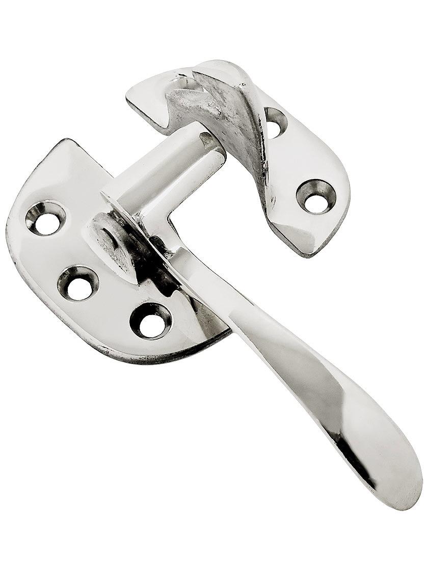 Icebox Hardware |   Solid Brass Left Hand Offset Ice Box Latch Hoosier & Ice Box Icebox Hardware