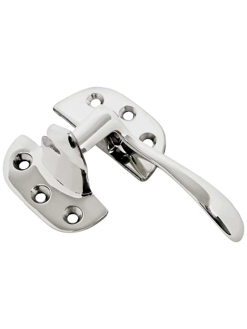 Icebox Hardware |   Solid Brass Right Hand Offset Ice Box Latch Hoosier & Ice Box Icebox Hardware