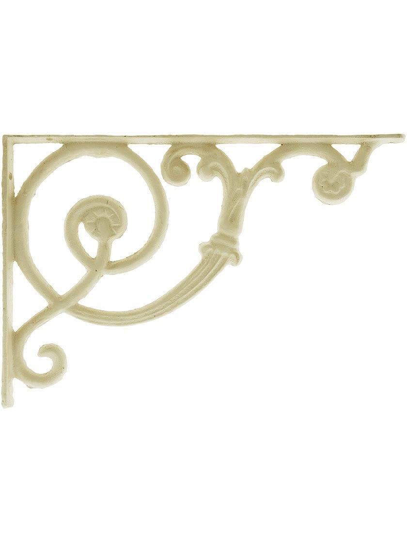 Iron |   Antique White Scroll Shelf Bracket – 8 1/8″ x 12″ Iron Iron