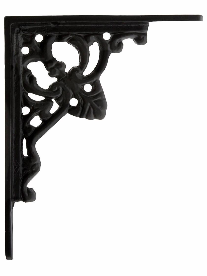 Iron |   Cast Iron Fleur De Lis Shelf Bracket – 5 3/16″ x 4 1/4″ Iron Iron