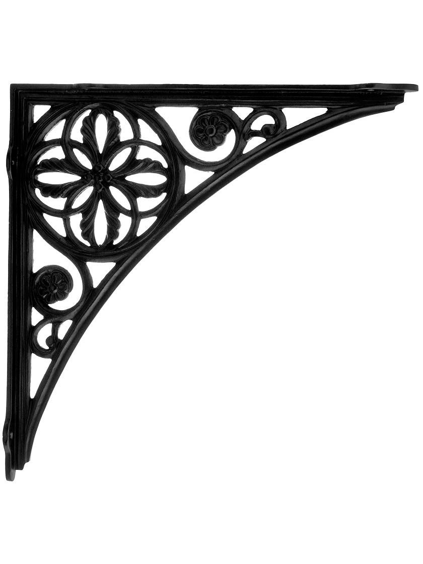 Iron |   Large Rosette Design Iron Shelf Bracket – 15 1/2″ x 15 1/2″ Iron Iron