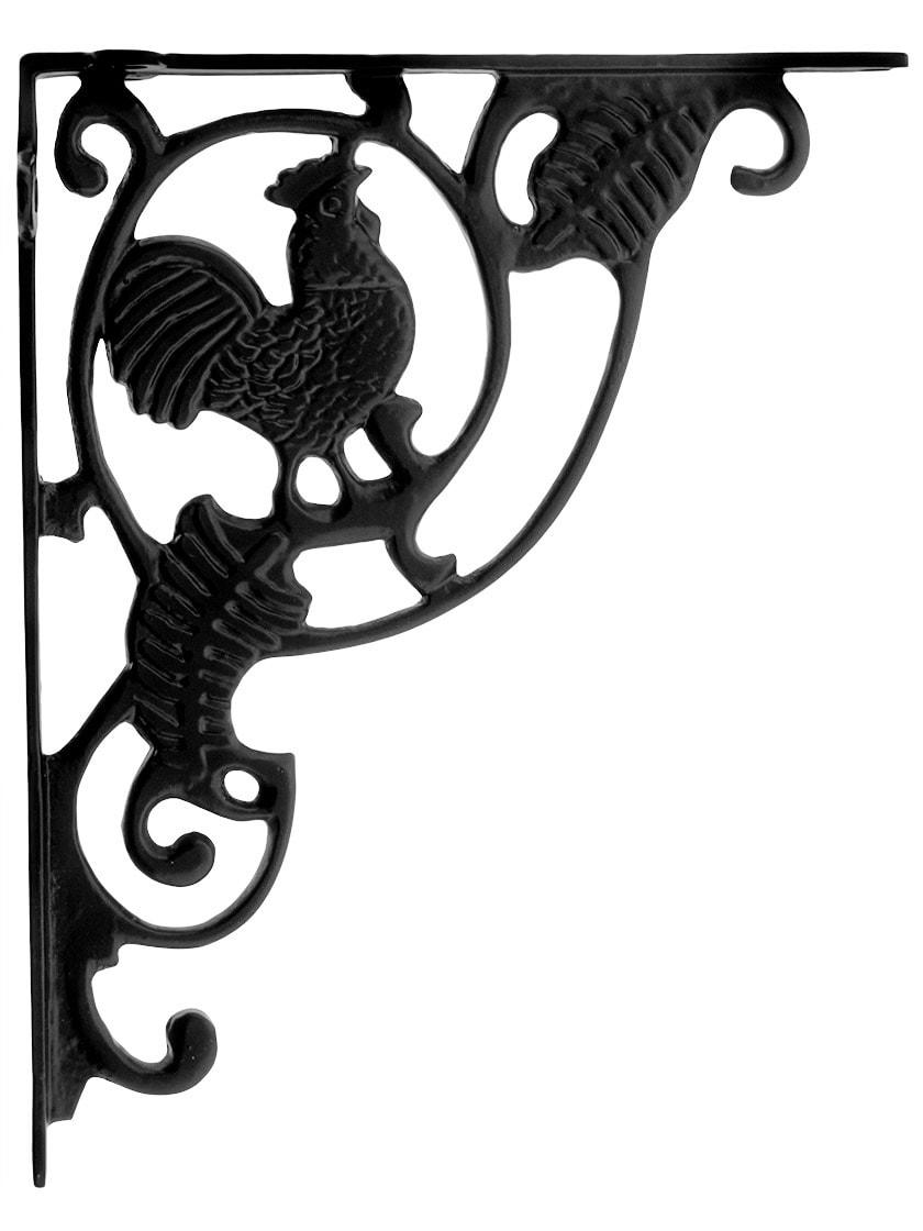 Iron |   Rooster Cast Iron Shelf Bracket – 10 3/16″ x 8″ Iron Iron