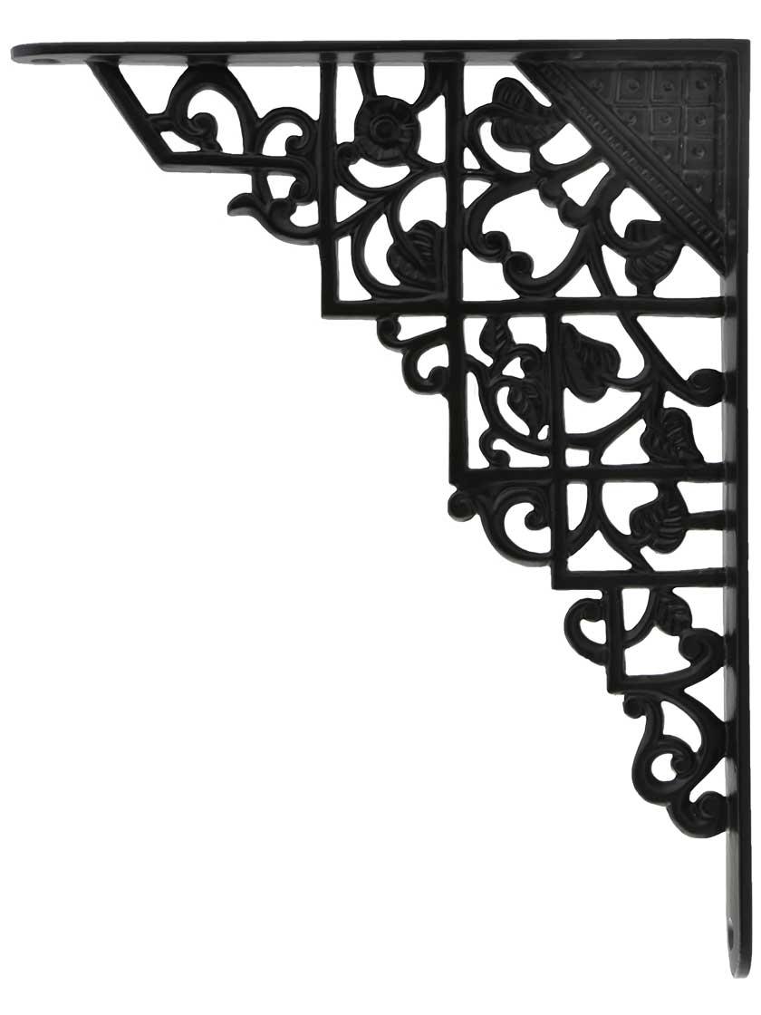 Iron |   Trellis & Vine Iron Shelf Bracket – 9 1/8″ x 7 1/8″ Iron Iron