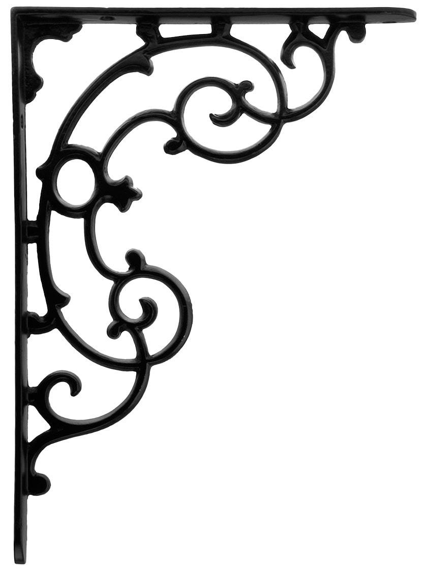 Iron |   Victorian Scroll Design Shelf Bracket – 11 3/4″ x 8 5/8″ Iron Iron