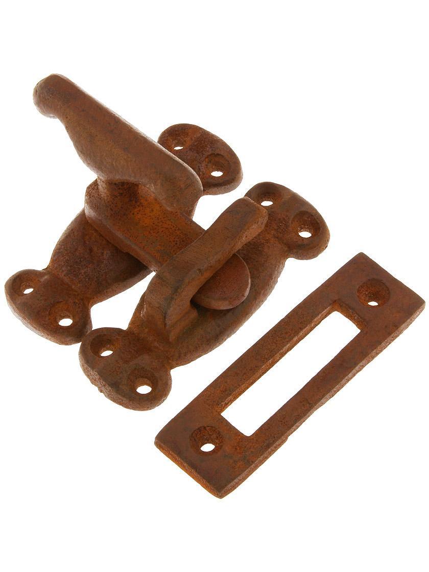 Latches |   Medieval Iron Casement Window Latch Casement Hardware Antique Iron/Matte Black/Rust Patina